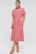 Vestido Chemise Midi PKS Rosê