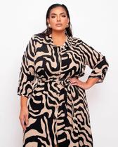 Vestido chemise plus size estampado predilect's