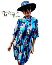 Vestido chemisier Viscose estampa digital