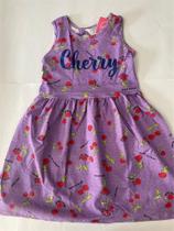 Vestido cherry lilás - tam 08 - duduka