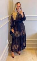 Vestido Chiffon Devorê Luzia Fazzolli 23131 44