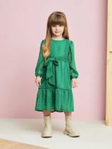 Vestido Chifon Dots verde esmeralda - Momi