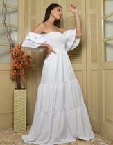 Vestido Cigana Lastex Branco