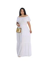 Vestido cigana longo manga curta viscolinho