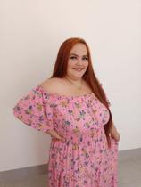 vestido ciganinha estampado plus size/moda feminina