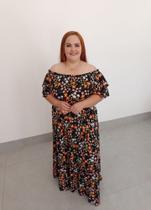 vestido ciganinha estampado plus size/moda feminina