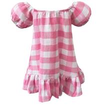 Vestido Ciganinha Infantil Menina Bloqueirinha Xadrez