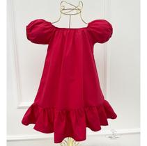 Vestido Ciganinha Infantil Menina Festa Vermelho Algodão 1 Ano Vestido Ciganinha Infantil Menina Festa Vermelho Algodão 1 Ano