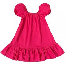 Vestido Ciganinha Infantil Rosa Pink Algodão Menina Festa