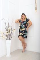 Vestido Ciganinha Plus Size Estampas Verão Tamanho Grande Dora