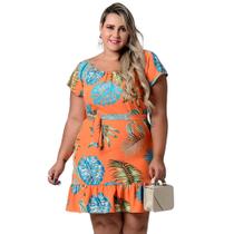 Vestido Ciganinha Plus Size Estampas Verão Tamanho Grande Estampas Tendência Verão Dora Vestido Ciganinha Plus Size Estampas Verão Tamanho Grande Estampas Tendência Verão Dora