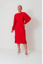 Vestido Clareslan com Manga Bufante Vestido Clareslan com Manga Bufante