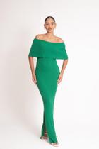 Vestido Clareslan Longo Canelado