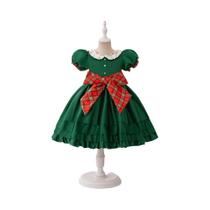 Vestido Clássico De Princesa Para Meninas Com Laço Xadrez Para Casamento, Aniversário, Formatura E