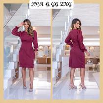 Vestido Clássico Valentina Marsala Vestido Clássico Valentina Marsala