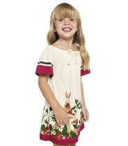 Vestido Coelho Festas Morango Criança Infantil - Trick Nick