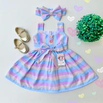 Vestido Collor Candy Lili + faixinha de cabelo