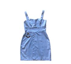 Vestido com assimetria azul claro 42 Vestido com assimetria azul claro 42