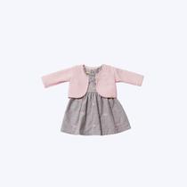 Vestido Com Bolero Bebê Menina Vigat 2000 Cinza