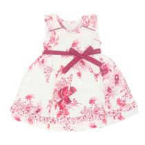Vestido com Calcinha Luxo Infantil Bebê Floral Bella Bambina