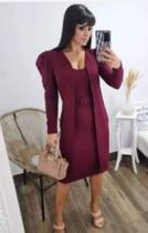 Vestido com cardigã/ conjunto luiza