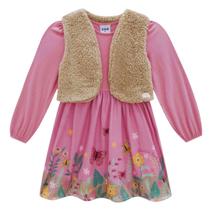 Vestido com Colete Infantil Kukiê Alecrim Jardim Encantado Vestido com Colete Infantil Kukiê Alecrim Jardim Encantado