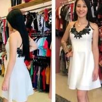 vestido com detalhe bordado