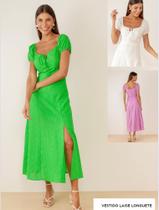 Vestido com fenda branco
