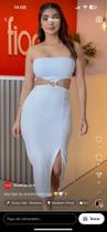 Vestido com fenda