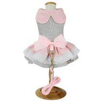 Vestido com Guia Baby Realeza Rosa P