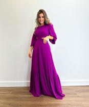 Vestido com manga em malha duna