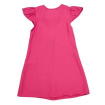 Vestido com Mangas Franzidas Liso Viscose Laranja