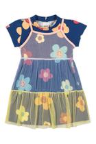 Vestido com sobreposição infantil