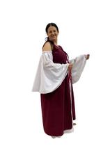 Vestido Completo Maria Madalena Medieval Mangas Luxo Ajustavel