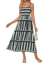 Vestido comprido feminino GRACE KARIN, boho, floral, avental, evasê