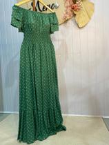 Vestido comprido feminino verde tamanho m