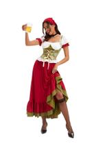 Vestido Conjunto Fantasia Adulto Feminino Luxo Temático Festa Alemã Alemão October Oktober Fest