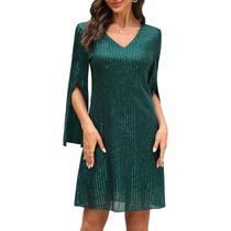 Vestido COOAN, coquetel para convidados de casamento e lantejoulas formais de renda para mulheres