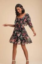 Vestido cor preto tropical