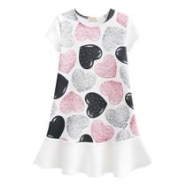 Vestido Corações Off-White