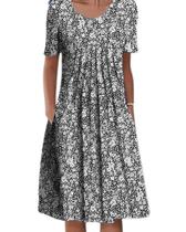 Vestido: Costaric Boho, estampa floral, camiseta feminina de verão 2024 Vestido: Costaric Boho, estampa floral, camiseta feminina de verão 2024