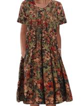 Vestido: Costaric Boho, estampa floral, camiseta feminina de verão 2024 Vestido: Costaric Boho, estampa floral, camiseta feminina de verão 2024