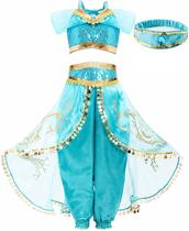 Vestido Costume Funna Princess para meninas azul, 5-6 anos