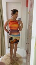Vestido crepe curto