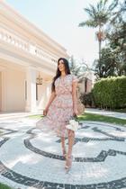 Vestido crepe estampado