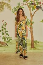 Vestido cropped bufante bananarte off white