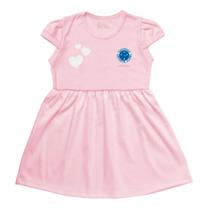 Vestido Cruzeiro Infantil Canelado Rosa Oficial Torcidababy