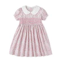 Vestido Curipeer Little Girls, floral de verão, feito à mão, rosa 3T Vestido Curipeer Little Girls, floral de verão, feito à mão, rosa 3T