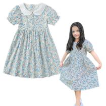 Vestido Curipeer Little Girls Summer Flower 6T de manga curta Vestido Curipeer Little Girls Summer Flower 6T de manga curta