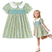 Vestido Curipeer para meninas, manga curta, floral, 12M Vestido Curipeer para meninas, manga curta, floral, 12M